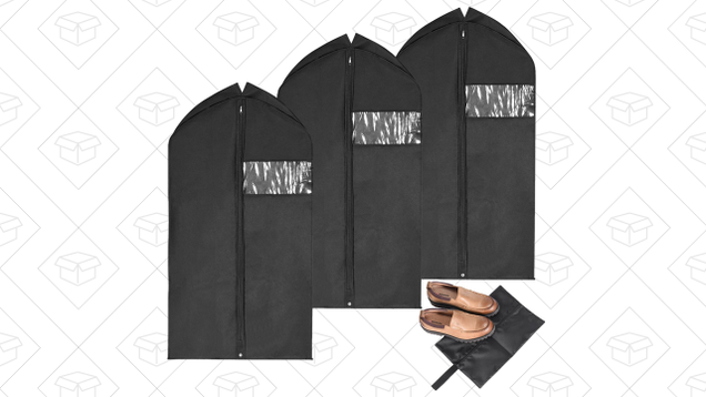 MaidMAX Set of 3Â Garment Bags and Shoe Bag | $8 | Amazon | Use code FKDVQ5KX